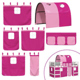 Kids' Loft Bed with Tunnel without Mattress Pink 80x200cm 3206987