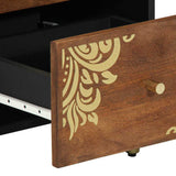 Sideboard with Drawer Brown 40 x 33 x 75 cm Solid Mango Wood 4018759