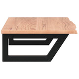 Basin Shelf Wall Mounted Steel and Solid Wood Oak 3302571