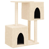 Cat Tree with Sisal Scratching Posts Cream 86 cm 172100