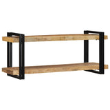 ZNTS Wall Shelf 110x33x45 cm Solid Rough Wood Mango 4017488