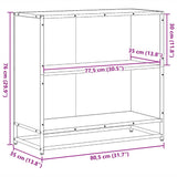 Book Cabinet Black 80.5x35x76 cm Engineered Wood 849104