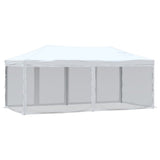 Folding Party Tent with Sidewalls White 3x6 m 93552