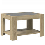 ZNTS Coffee Table with LED Sonoma Oak 73x53x45 cm Engineered Wood 847548