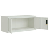 ZNTS File Cabinet Light Grey 90x40x240 cm Steel 3188321