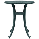 ZNTS Garden Table Green Ø48x53 cm Cast Aluminium 4002826