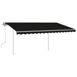 Manual Retractable Awning with LED 4x3 m Anthracite 3069944