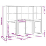 Highboards 3 pcs Smoked Oak Engineered Wood 3185308