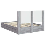 Bed Frame with Storage and Headboard Grey Sonoma 160 x 200 cm 3414370