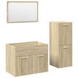 3 Piece Bathroom Furniture Set Sonoma Oak Engineered Wood 3324996