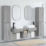 Bathroom Furniture Set 5 pcs Grey Sonoma 33 x 34.5 x 160 cm 3406019
