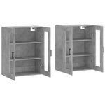 Wall Mounted Cabinets 2 pcs Concrete Grey Engineered Wood 3197949