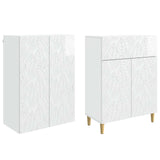 Cabinet Set 2 pcs High Gloss White Engineered Wood 3416749