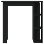 Bar Table with Shelf Black 102x50x103.5 cm Engineered Wood 809459