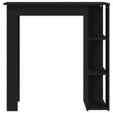 Bar Table with Shelf Black 102x50x103.5 cm Engineered Wood 809459