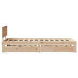 Bed Frame with Drawers without Mattress 75x190 cm Small Single 3301968