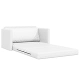 Folding Sofa Bed White 124 x 71 x 78 cm Faux Leather 42030519