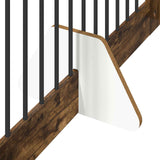 Dog Gate with Stands 2 pcs Smoked Oak 100 x 80 cm 892057