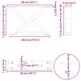 Coffee Table Legs 2 pcs White 50x cm Steel 4012685