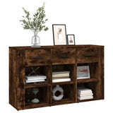 Sideboard Smoked Oak 100x30x59,5 cm Engineered Wood 821009