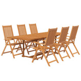 Garden Dining Set Natural Wood Solid acacia wood Large Extendable 3079641
