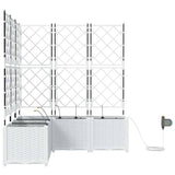 Garden Planter 5 pcs White 120 x 120 x 142 cm PP 42002924