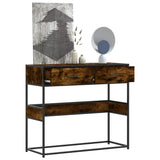 Console Table Smoked Oak 90x35x80 cm Engineered Wood 849176
