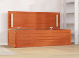 Storage Box Wax Brown 109 x 36.5 x 33 cm Solid Pine Wood 865371