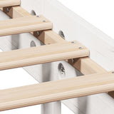 Bookcase Bed without Mattress White 140x200cm Solid Wood Pine 3323066