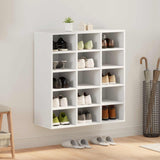 Shoe Cabinet 77.5 x 30 x 83.5 cm Engineered Wood White 808720