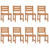 Garden Chairs 8 pcs Solid Wood Teak 3157176