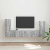 TV Cabinet Set 4 pcs Grey Sonoma Engineered Wood 3409120