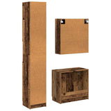 Bathroom Cabinet Set 3 pcs Old Wood Engineered Wood 3415656