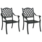 Garden Chair 2 pcs Black 56 x 55 x 92.5cm Aluminium 42002375