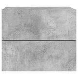 Wall-mounted Bedside Cabinet with LED Lights Concrete Gery 836818