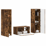 TV Cabinet Set 5 pcs Smoked Oak Engineered Wood 3409101