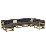ZNTS 8 Piece Garden Sofa Set Impregnated Wood Pine 3299577