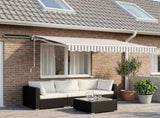 Electric Retractable Awning Light Grey and White 2.5 x 2 m 3425598