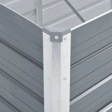 Garden Raised Bed Galvanised Steel 600x80x45 cm Grey 47072