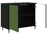 Sideboard GELEEN Black Oak 69 x 33 x 76 cm Engineered Wood 8006931