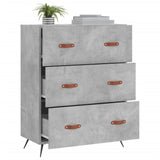 Chest of Drawers Concrete Grey 69.5x34x90 cm Engineered Wood 827824