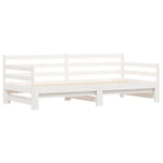 ZNTS Daybed with Trundle White 90x190 cm Solid Wood Pine 836154