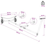 Adjustable Boat Trailer with Pneumatic Tires 200 kg Load Silver 42043573