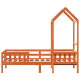 Bed Frame with Roof without Mattress Wax Brown 90x190 cm Single 3282167