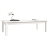 Coffee Table White 110x50x30 cm Solid Wood Pine 814235
