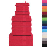 12 Piece Towel Set "FROGN" Red 360 gsm 137106