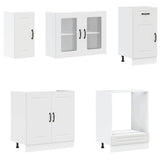 8 Piece Kitchen Cabinet Set Kalmar White Engineered Wood 3314791