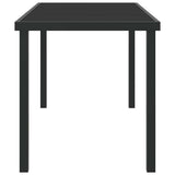 Garden Table Black 140 x 70 x 73 cm Metal 42010313