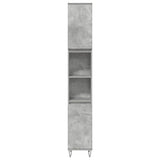 3 Piece Bathroom Furniture Set Concrete Grey Engineered Wood 3324956