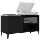 Record Cabinet Black Oak 84.5 x 38 x 48 cm Engineered Wood 862867